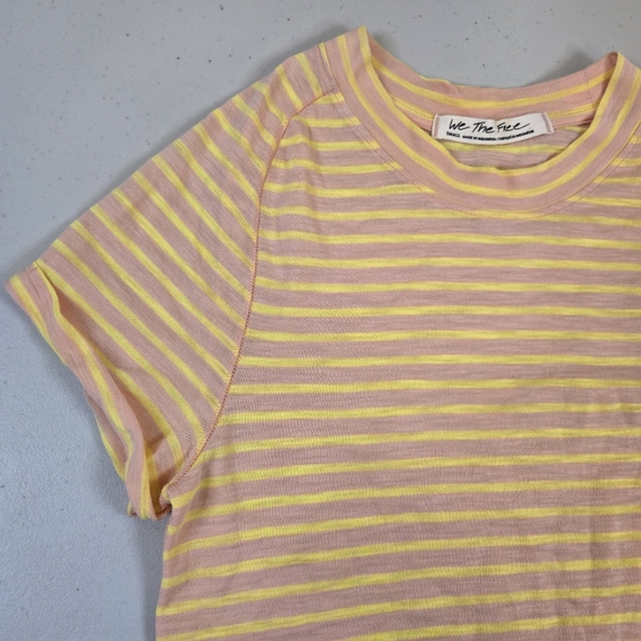 NWoT We The Free Striped Tee Pink Small - Picture 6 of 8